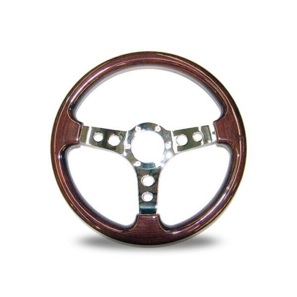 Autotecnica Steering Wheel Dino Woodgrain Polished 14" ADR Approved