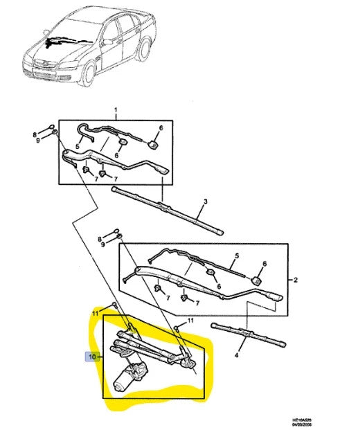 Genuine Windscreen Wiper Motor & Linkage For HSV VE VF Sedan Wagon Ute 2006-20172