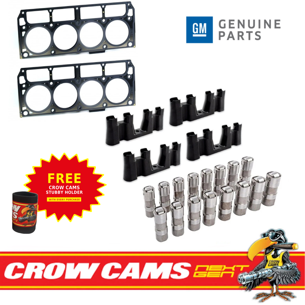 Genuine GM LS2 LS3 L76 L77 L98 V8 Head Gaskets + LS7 Lifters & Guides Kit Stubby0