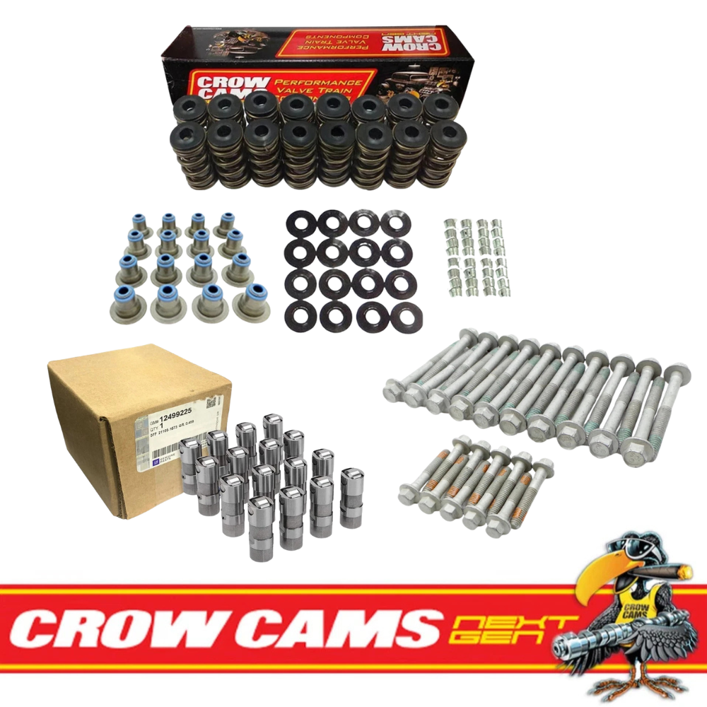 Crow Cams Dual Valve Spring Kit + GM LS7 Lifters & Head Bolts For LS1 LS2 LS3 V81