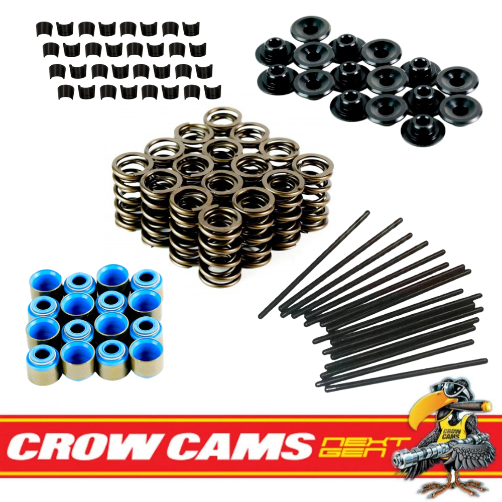 Crow Cams Springs Retainers Locks Stem Seal Pushrods Kit For Chev Small Block V80