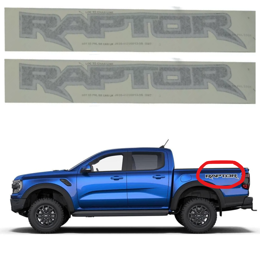 Genuine Ford Ranger Raptor Next Gen "RAPTOR" Decal Stickers Pair LH & RH 2022-On