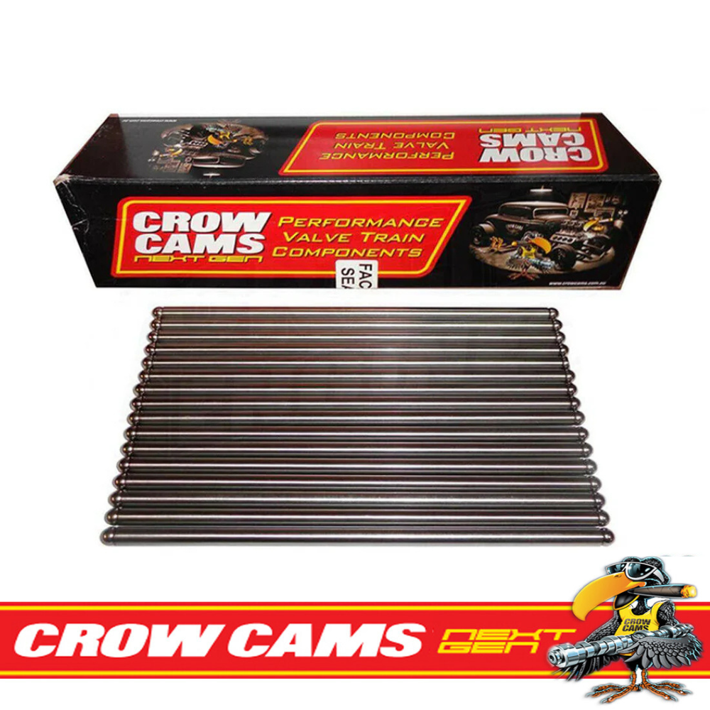 Crow Cams Superduty Pushrods 6.300” Length +0.050" 5/16" For Ford Windsor XR8 V80