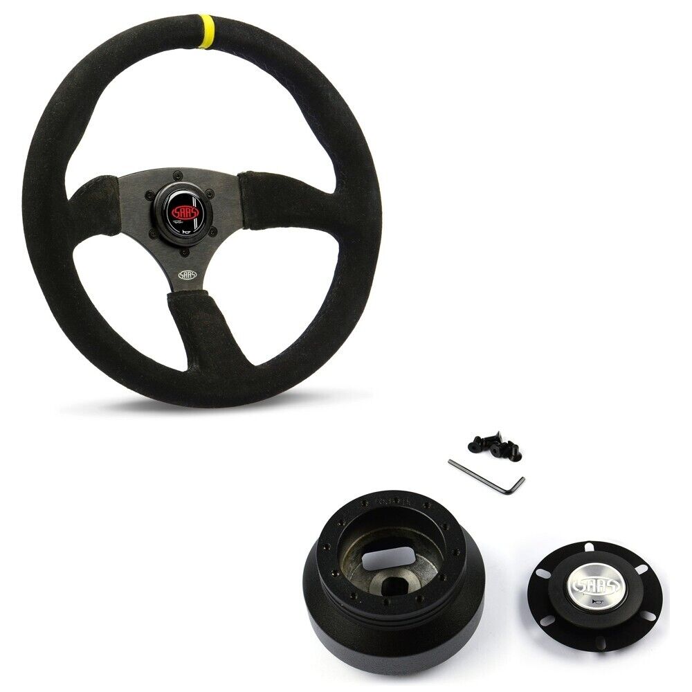 SAAS Suede Motorsport 14" Steering Wheel & Boss Kit For Ford Falcon BA BF 02-08