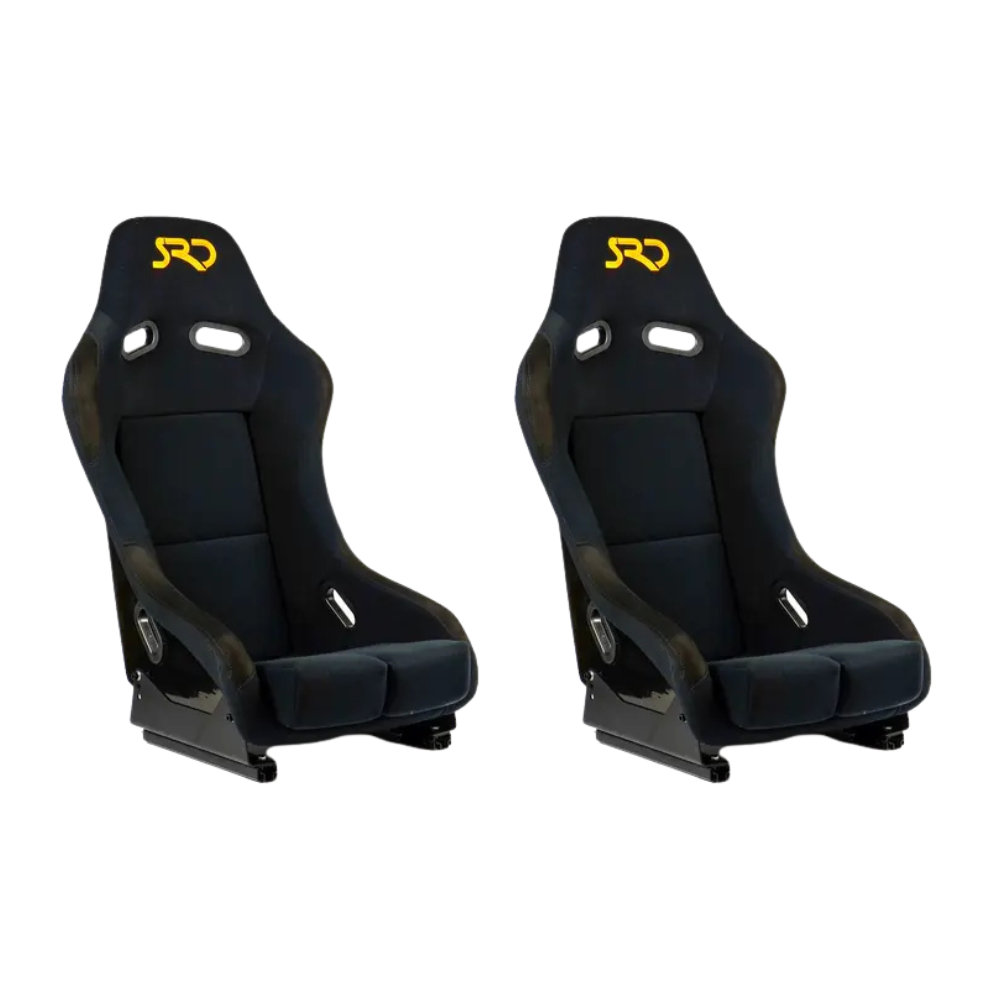 SAAS SRD Seats (2) With Rails SR2 Club Fixed Back Medium Size SRD2002 Pair0