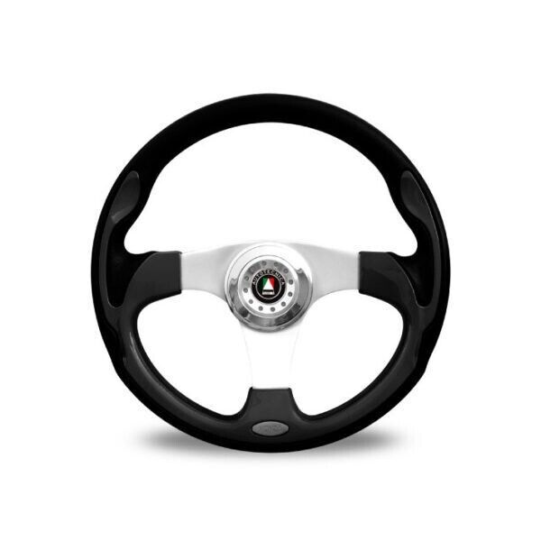 Autotecnica Steering Wheel Monza Poly With Coloured Inserts Black Red Blue 14"