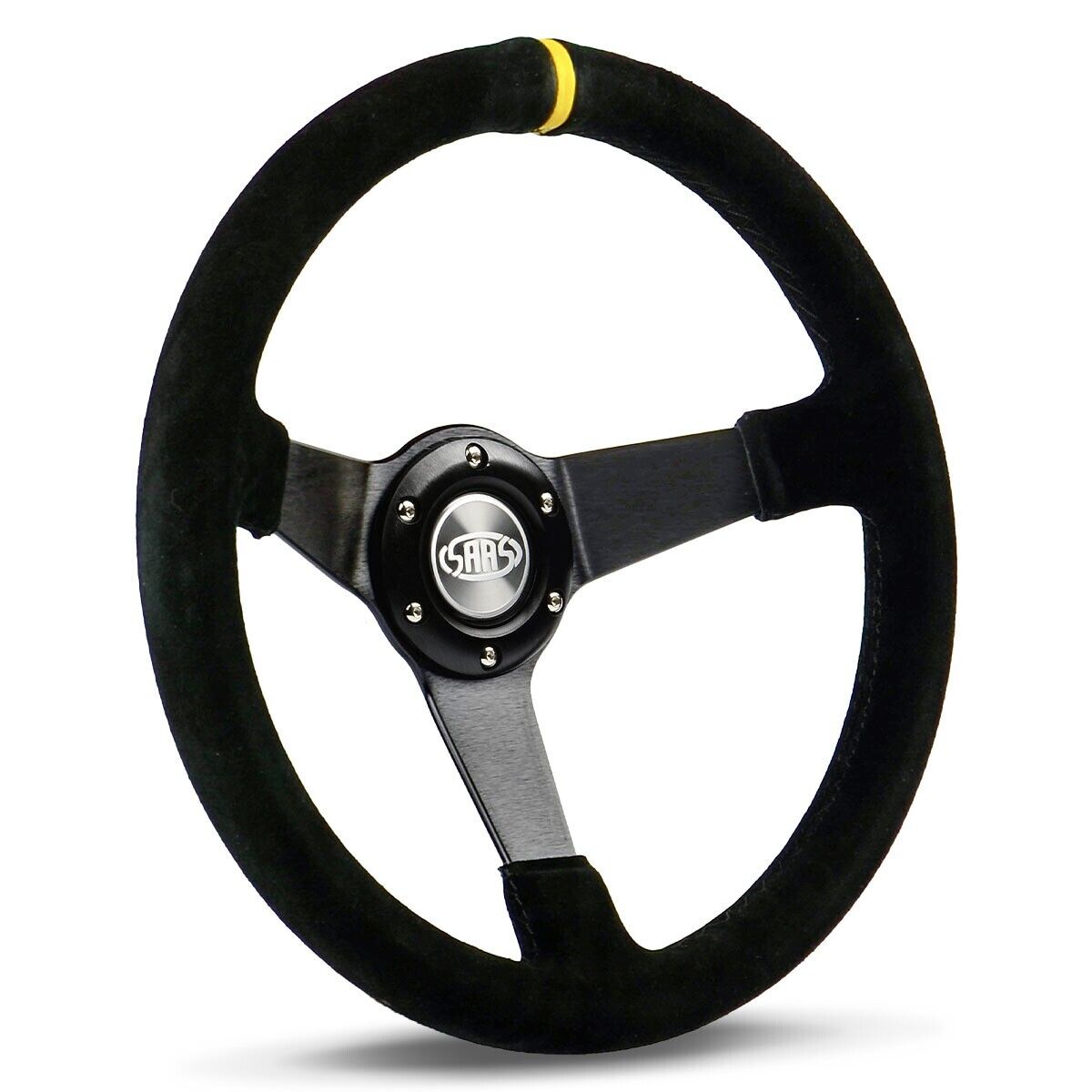 SAAS Suede Drifter Steering Wheel & Boss Kit For Ford Falcon AU 1998-2002