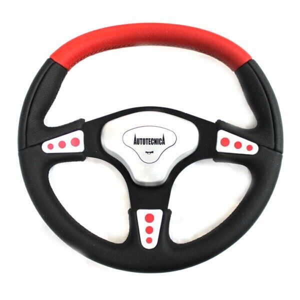Autotecnica Steering Wheel Missile 2 Black & Red Leather 14"