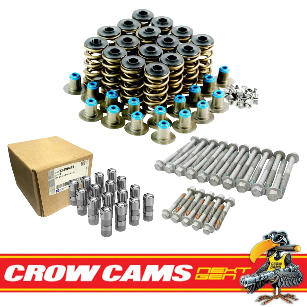 Crow Cams Dual Valve Spring Kit + GM LS7 Lifters & Head Bolts For LS1 LS2 LS3 V80
