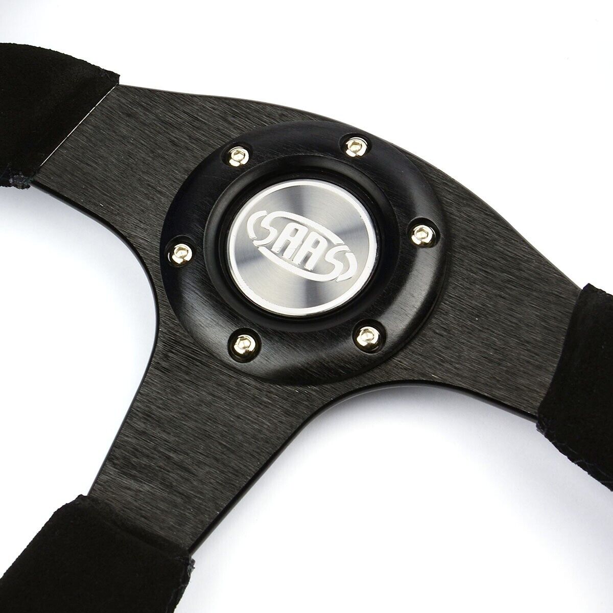 SAAS Steering Wheel Suede 350mm ADR Black Spoke