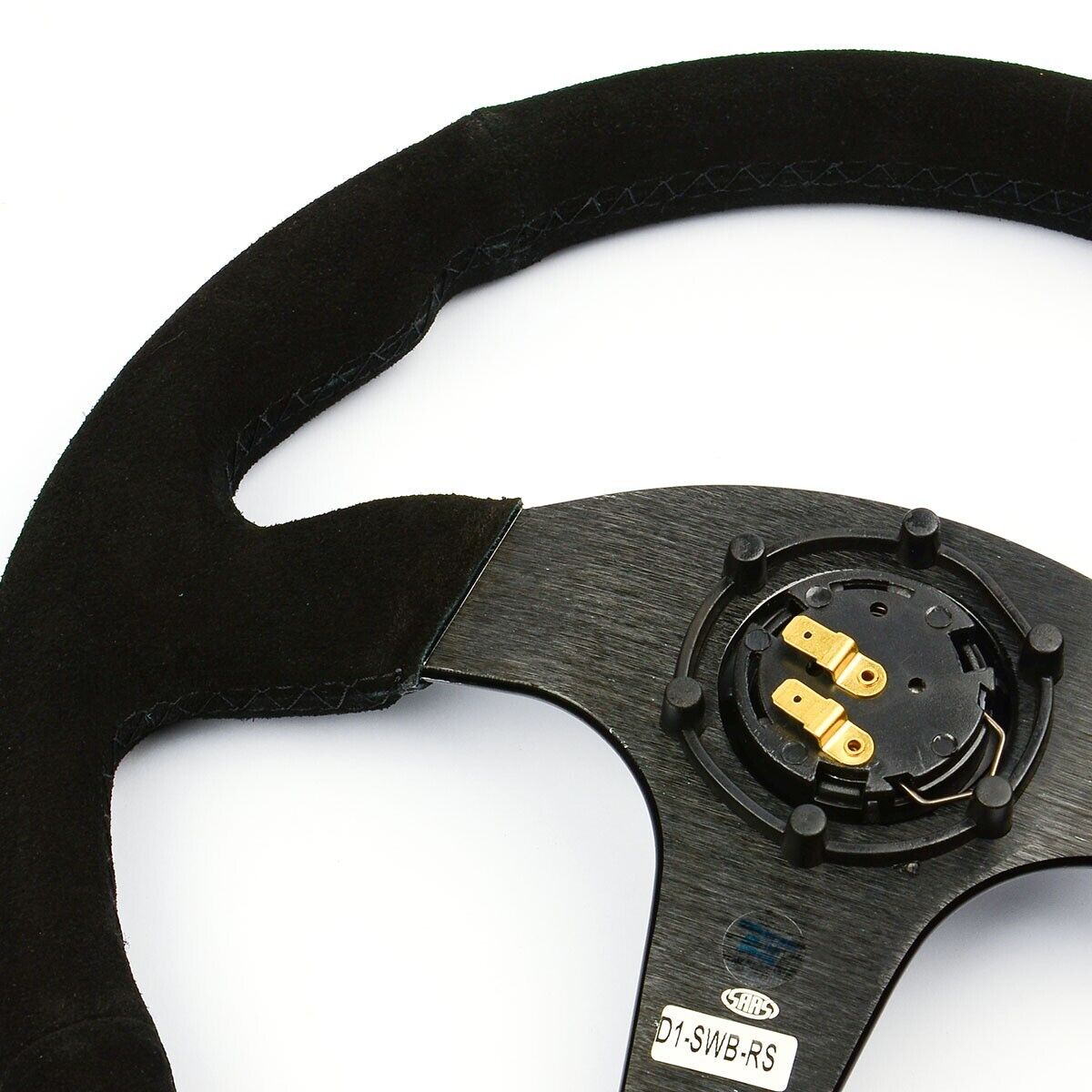 SAAS Steering Wheel Suede 350mm ADR Black Spoke