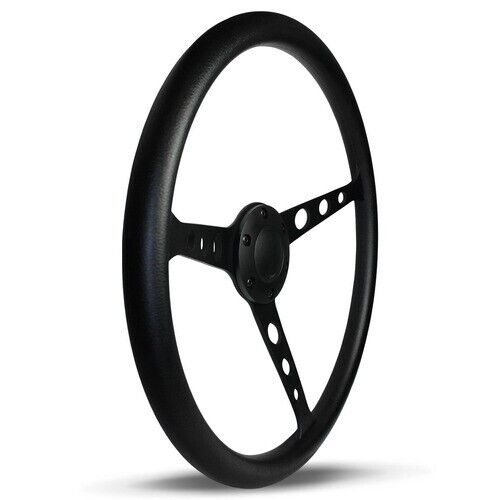 SAAS Steering Wheel Poly 15" ADR Classic Black Alloy With Holes