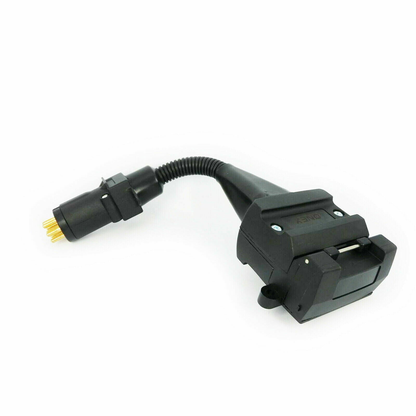 Trailer Adaptor Plug - 7 Pin Small Round Male Plug to 12 Pin Female flat WA AU
