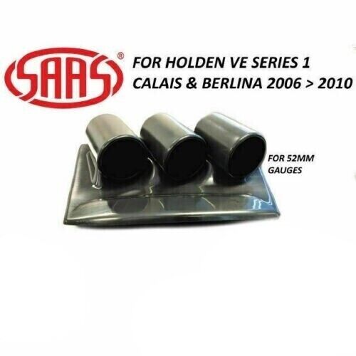 Gauge Dash Pod / Holder for Holden VE Calais & Berlina Series 1 Gauges 3 52mm