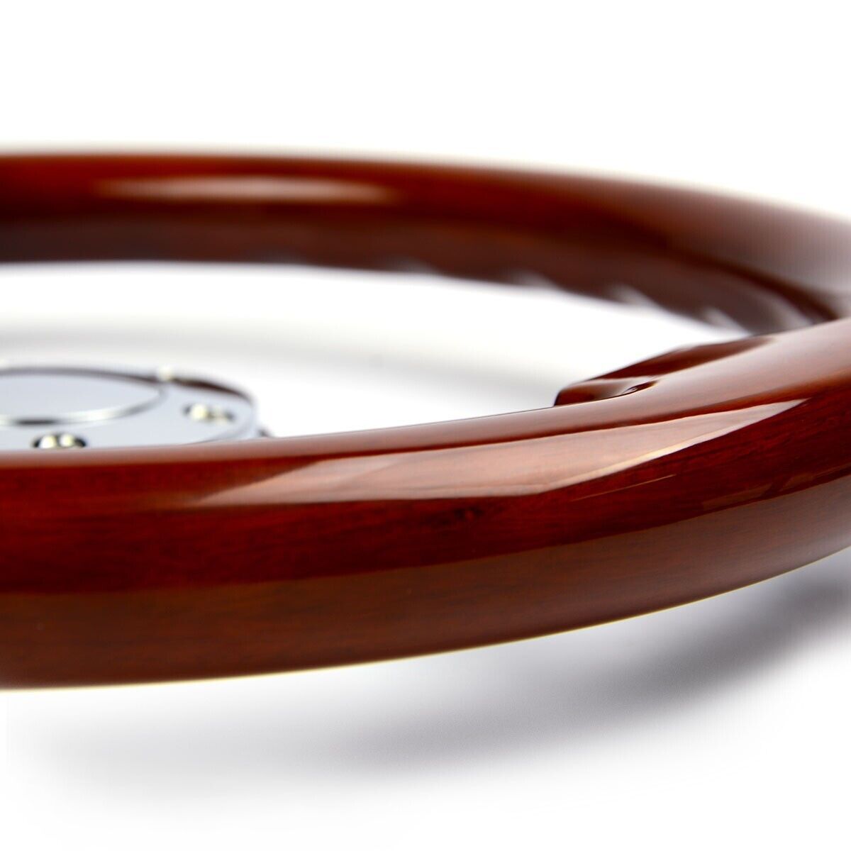 SAAS Steering Wheel Wood 350mm ADR Logano Chrome Spoke & Button