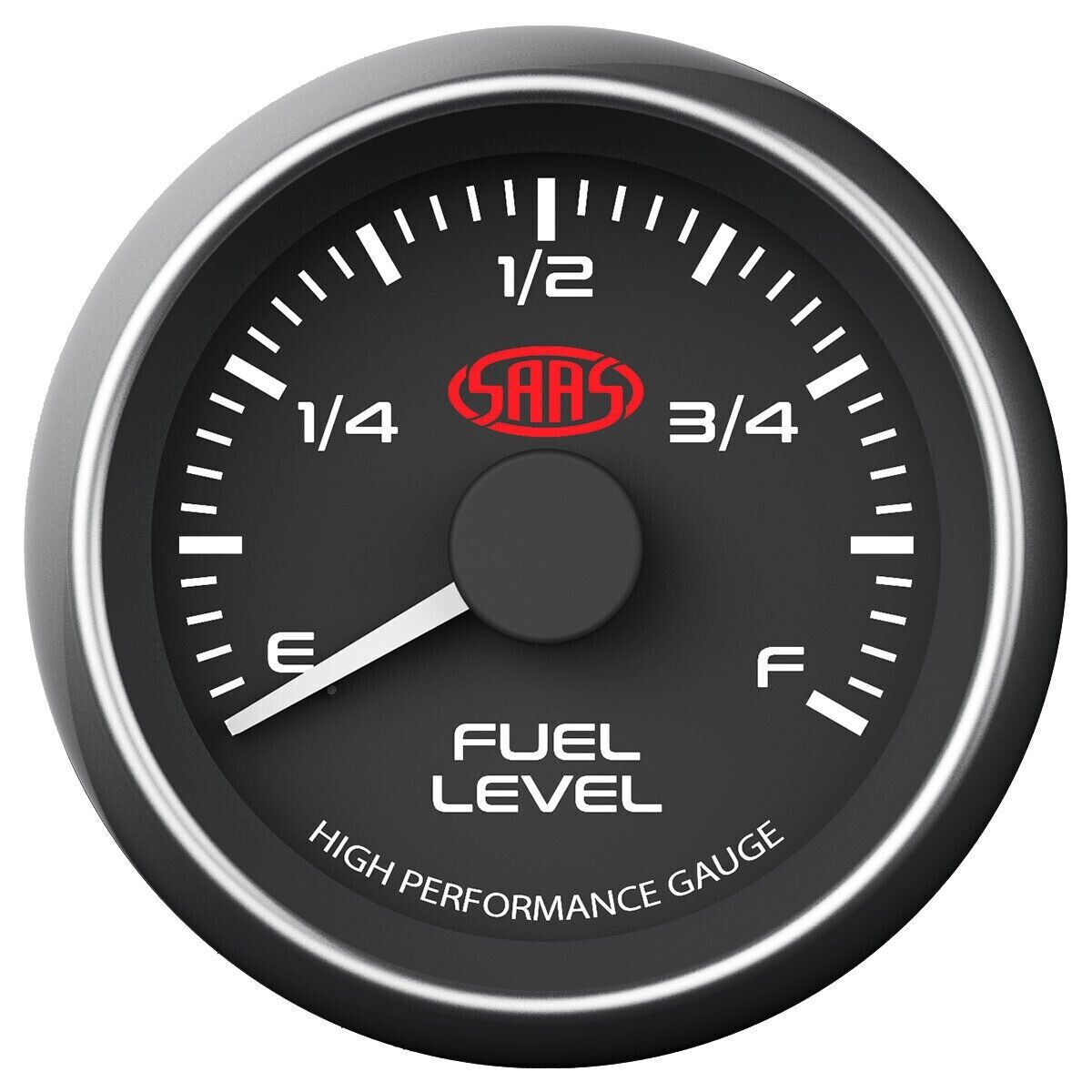 SAAS Fuel Level Gauge & Sender Unit 52mm/2" Black Muscle Series with Tank Sender