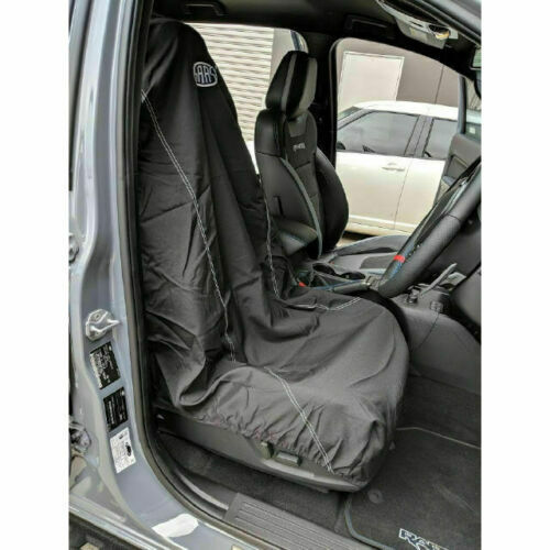 SAAS SC5011 Seat Cover Throw Over Cover / Protector Black with White Stitch
