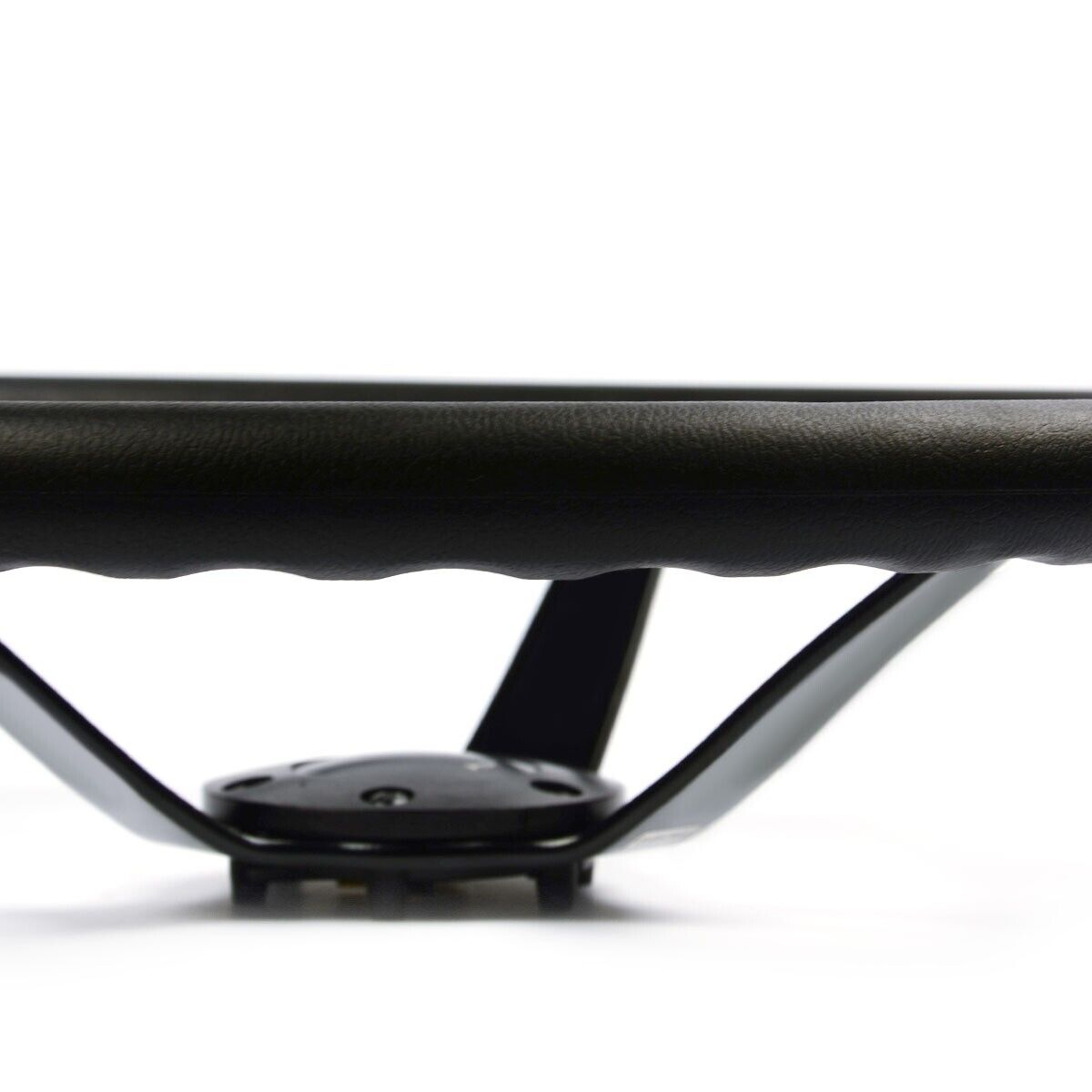 SAAS Steering Wheel Poly 380mm Classic Deep Dish Black Alloy Solid