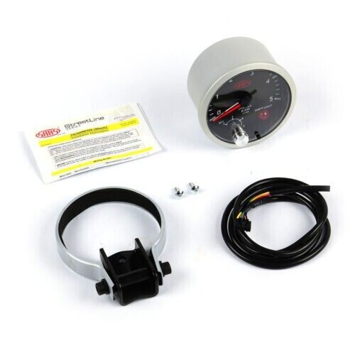 SAAS Tachometer Tacho Diesel 0-5K Shiftlite 3-1/2 Gauge 98mm Black Streetline
