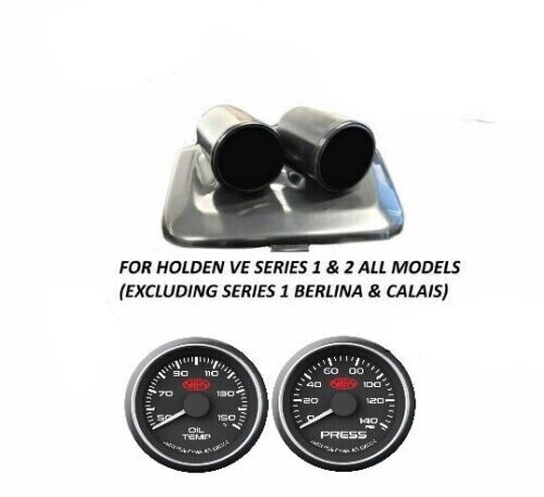 Gauge Dash Pod Gauge Package for Holden VE SS SSV SV6 Series 2 Oil Temp & Press
