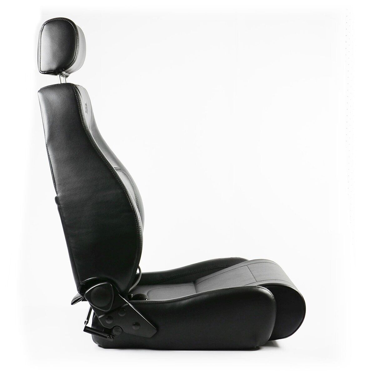 SAAS Trax 4X4 Seat (1) With Rails Black PU Leather ADR Compliant