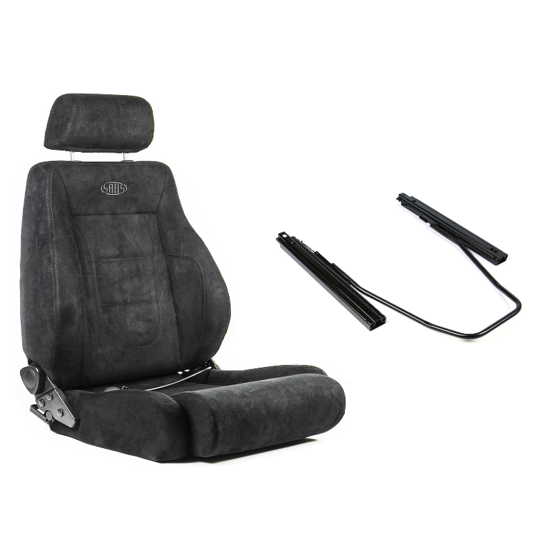 SAAS Trax 4X4 Seat (1) With Sliders Black Water Repellant Cloth ADR Compliant