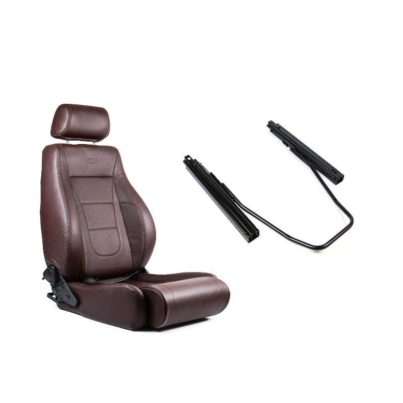 SAAS Trax 4X4 Seat (1) With Sliders Premium Brown Leather ADR Compliant