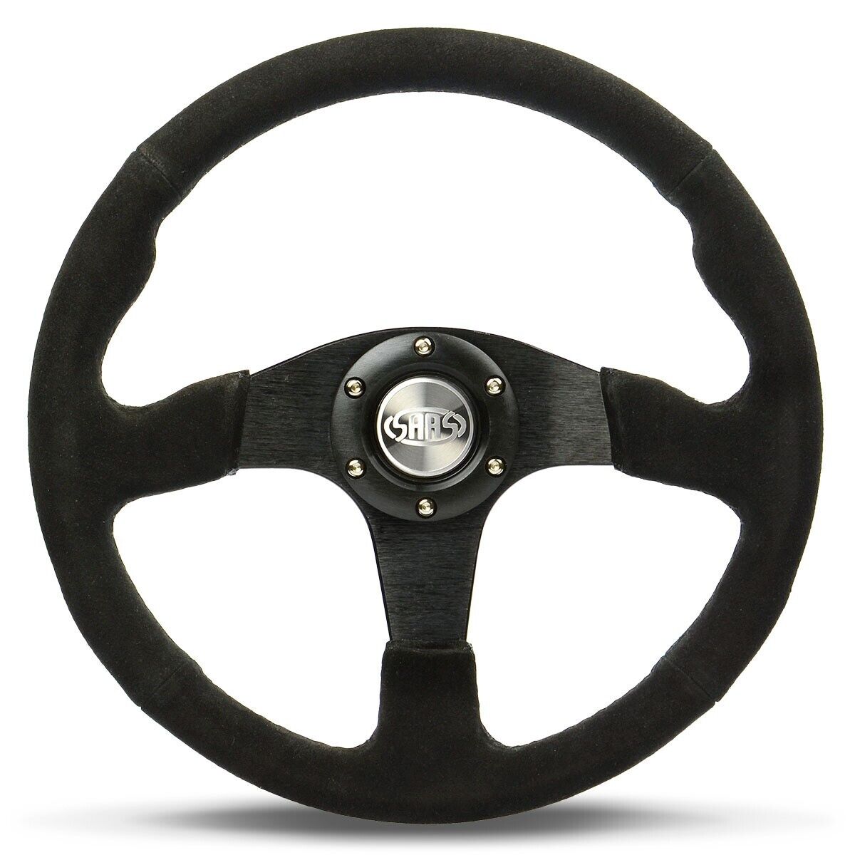 SAAS Steering Wheel Suede 350mm ADR Black Spoke