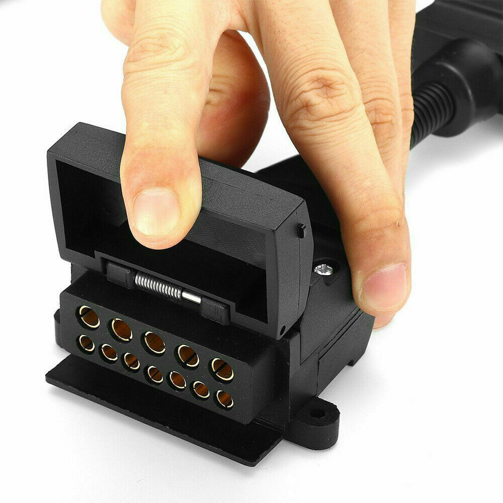 Trailer Adaptor Plug - 7 Pin Male Plug to 12 Pin Female Flat *Australian Stock*