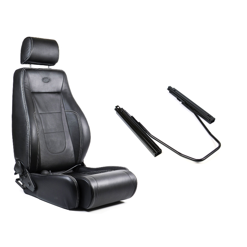 SAAS Trax 4X4 Seat (1) With Sliders Premium Black Leather ADR Compliant