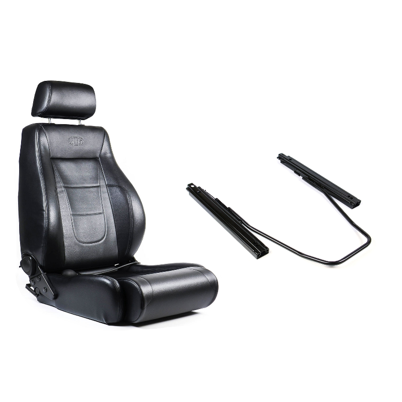 SAAS Trax 4X4 Seat (1) With Sliders Black PU Leather ADR Compliant