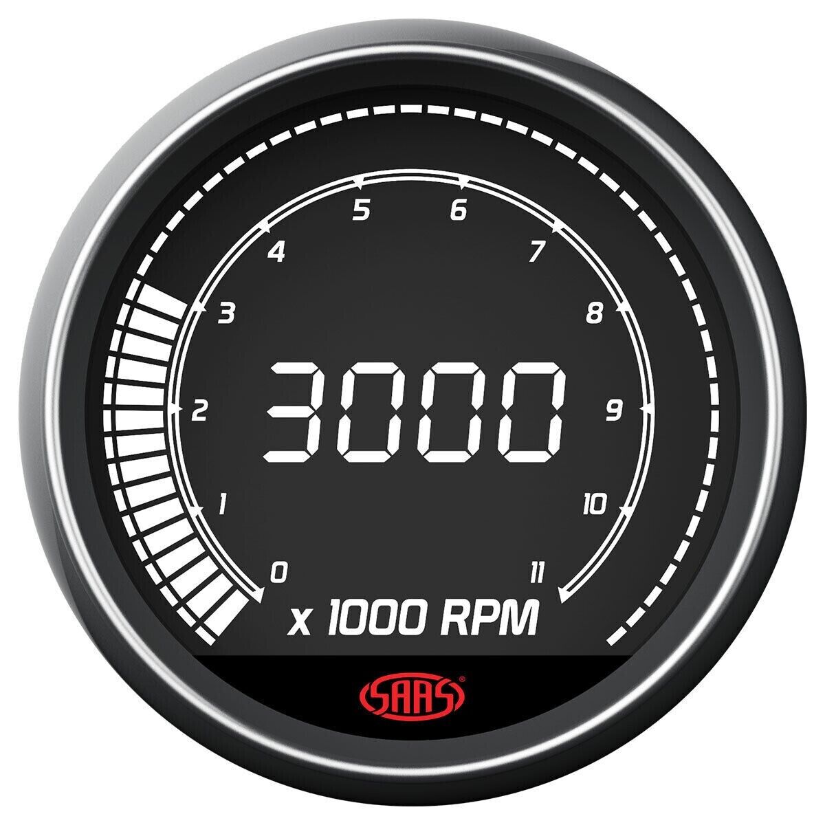 Genuine SAAS SG41264 Tachometer 0-11K Shiftlite 3-1/2 In dash Digital Series