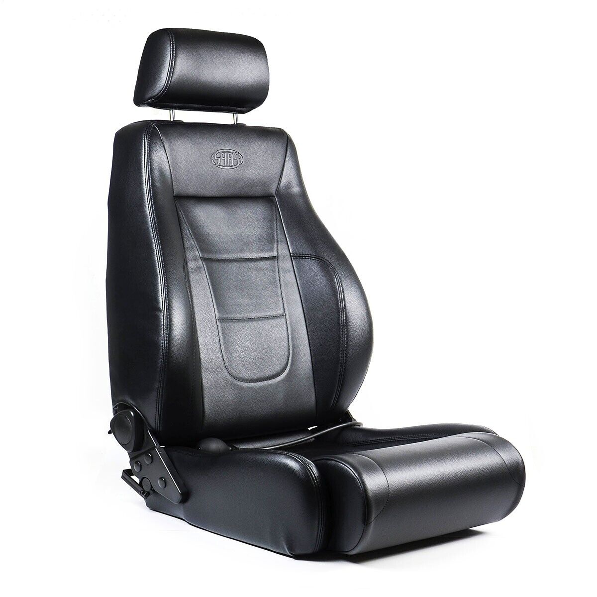 SAAS Trax 4X4 Seat (1) With Rails Black PU Leather ADR Compliant