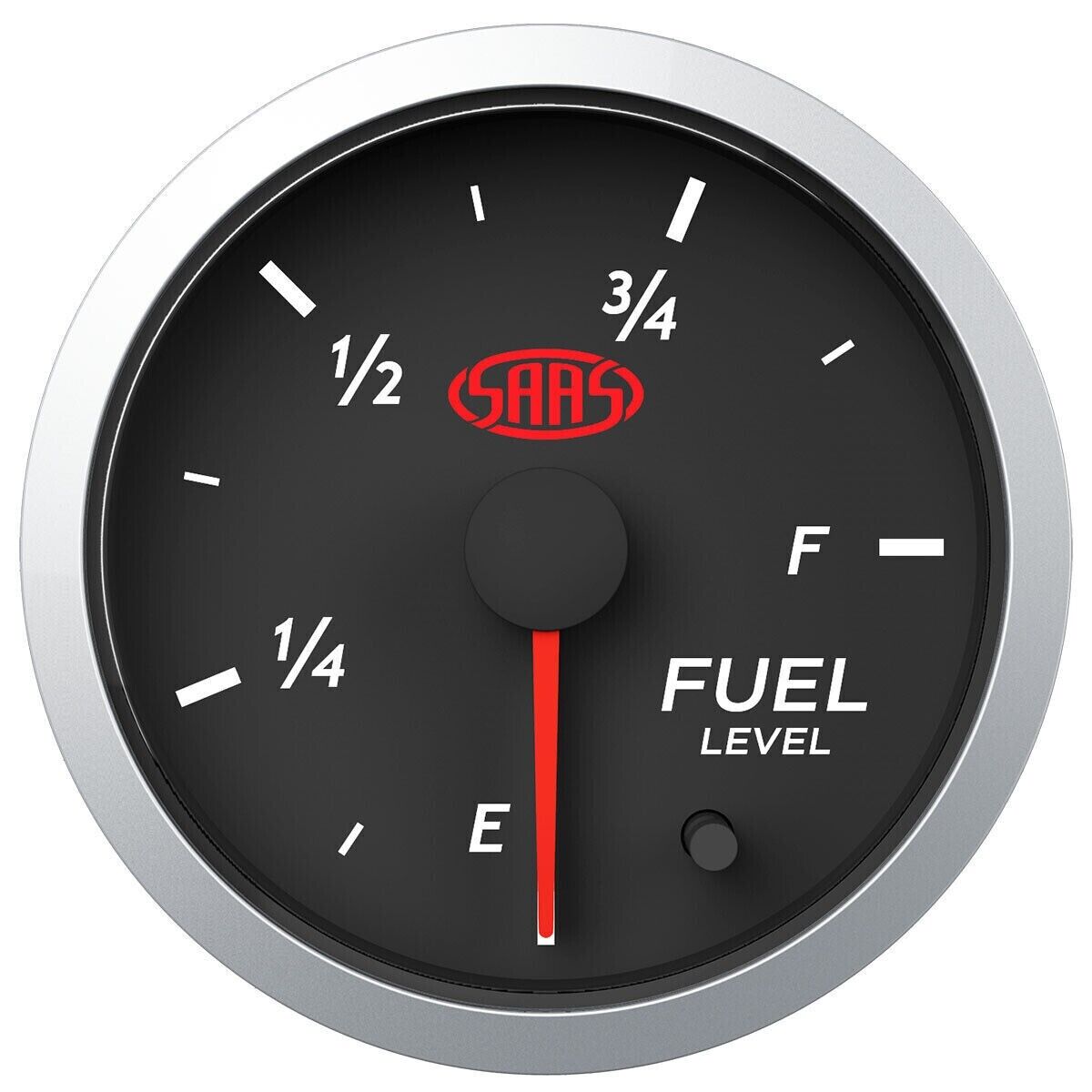 Genuine SAAS Streetline Series Fuel Level Gauge 52mm / 2" Black Face 7 LED