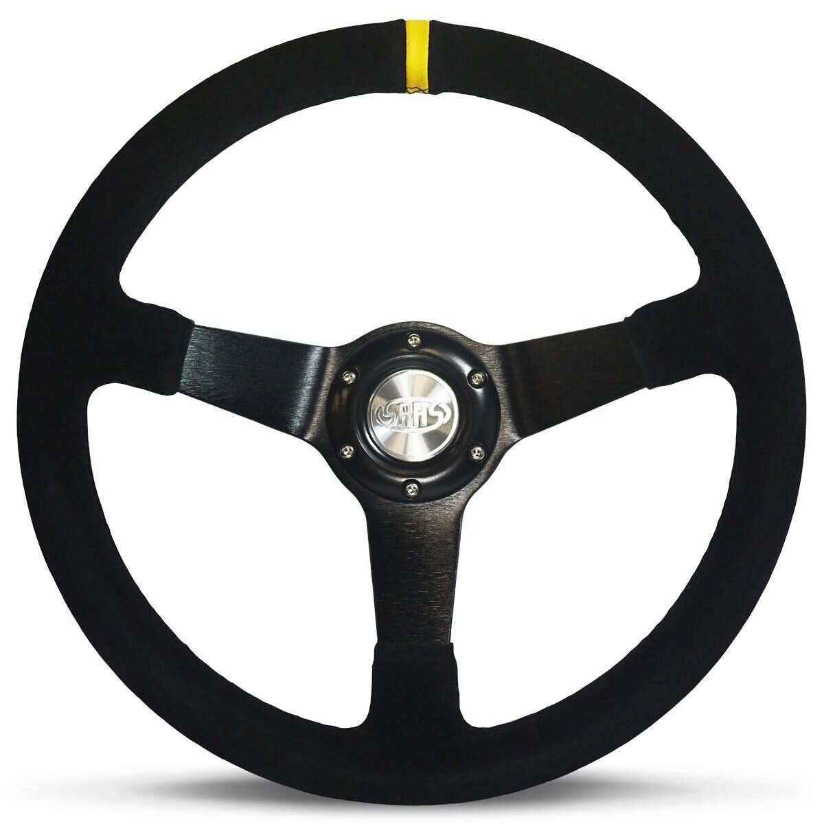 SAAS Steering Wheel Suede 14" ADR Drifter Black Spoke