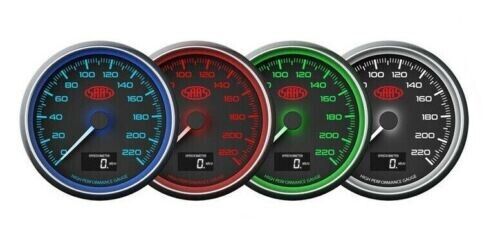 SAAS GPS Speedometer Speedo for Muscle Series >220 Kph 3 1/2in / 90mm Dash Black