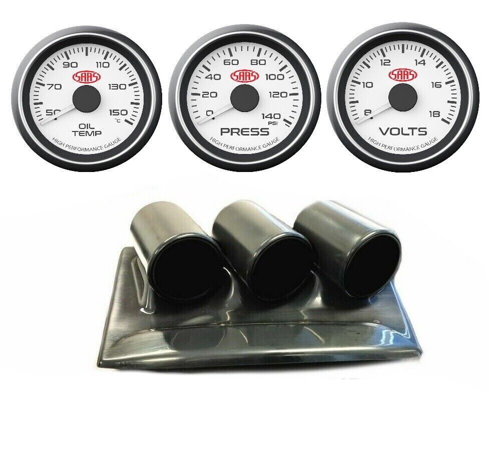 Gauge Dash Pod Package for Holden VE Calais Berlina S1 Oil Temp Press & Volts