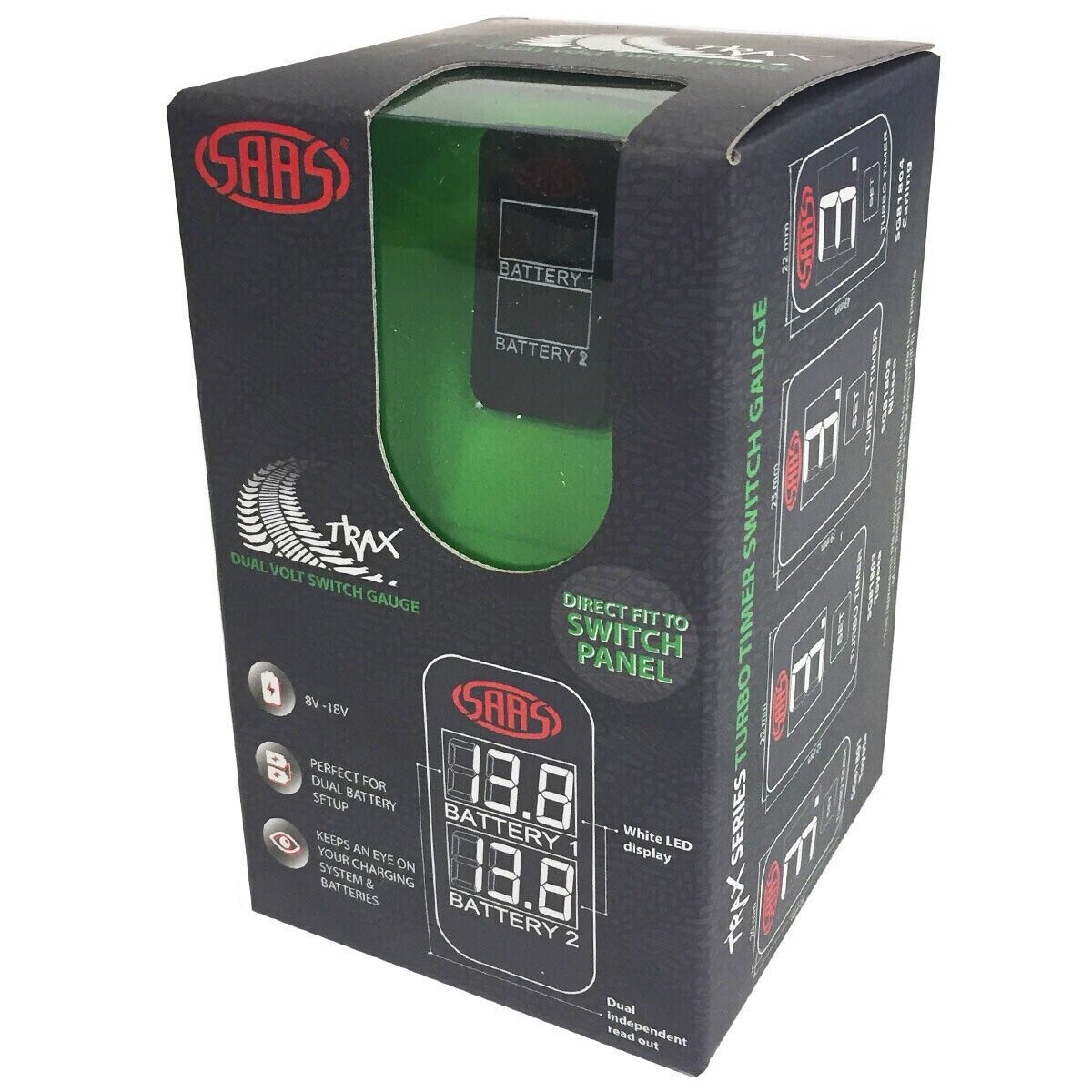 SAAS SG81514 Dual Volt Switch Gauge Digital for Carling Hole Size 22 X 49mm