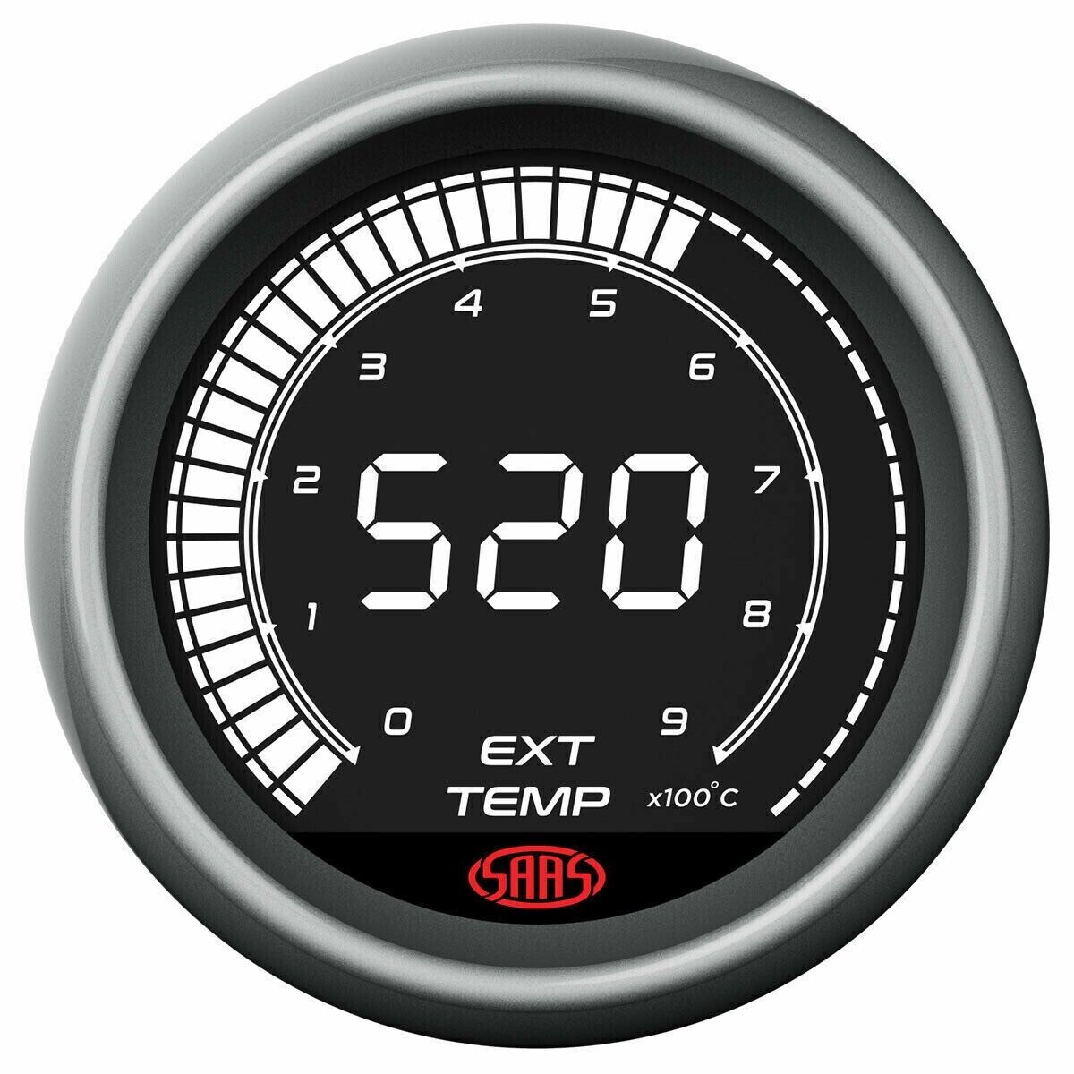 SAAS Muscle Digital Series Combo EGT/Pyro 0-900Deg And Boost 0-30psi 52mm