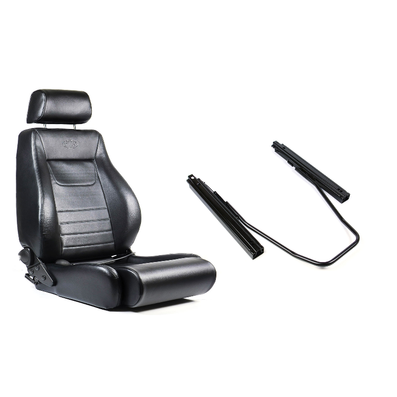 SAAS 4X4 Seat (1) With Sliders Black PU ADR Compliant
