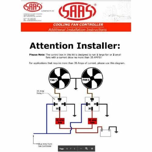 SAAS SGCFC52BS2 52mm 2in Digital Thermo Cooling Fan Controller Black Face Silver