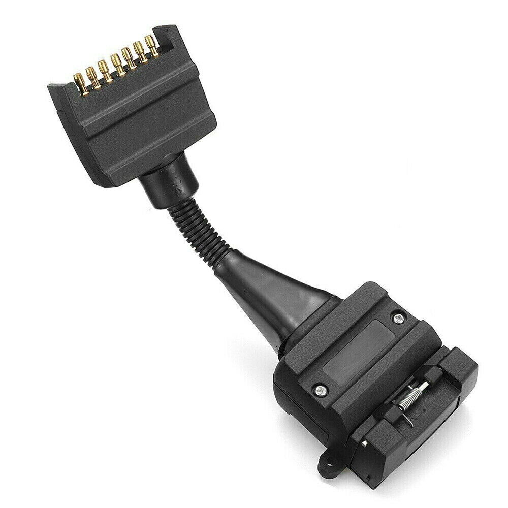 Trailer Adaptor Plug - 7 Pin Male Plug to 12 Pin Female Flat *Australian Stock*