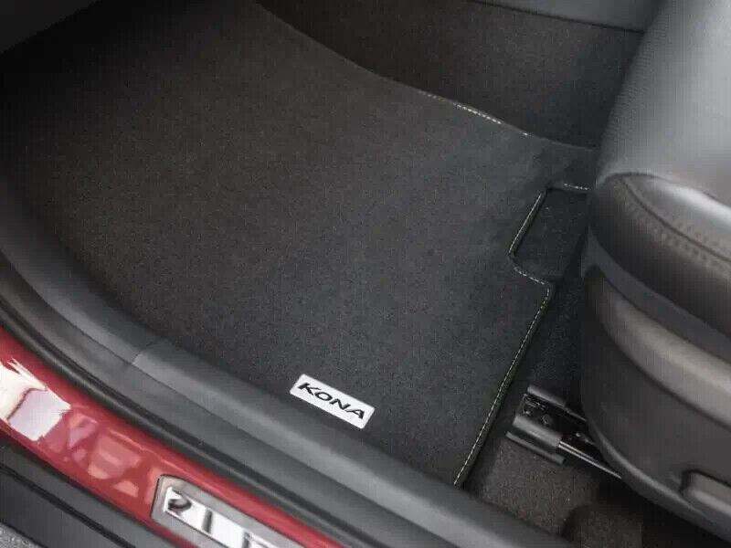 Genuine Hyundai Kona Tailored Carpet Floor Mats Set Of 4 Yellow Stitch 2017-2022
