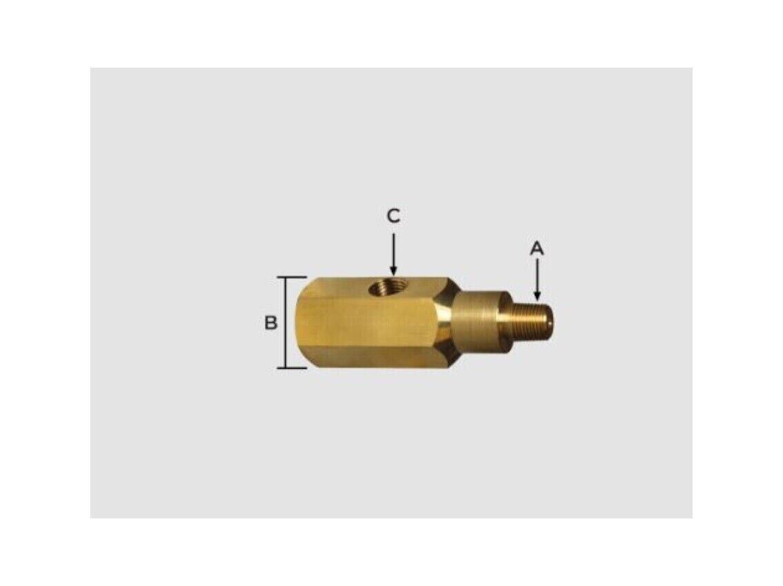 SAAS SGA230031 Adaptor Oil Pressure Gauge 1/8 NPT Brass T Piece Sender