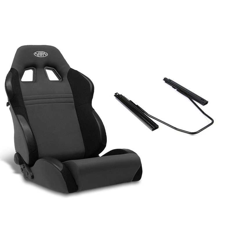 SAAS Vortek Seat (1) With Rails Dual Recline Black/Grey ADR Compliant