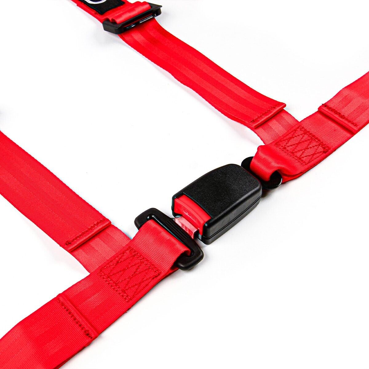 SAAS Racing Seatbelt Harness 4 Point Red EC-R16 2" Inch S4202R16