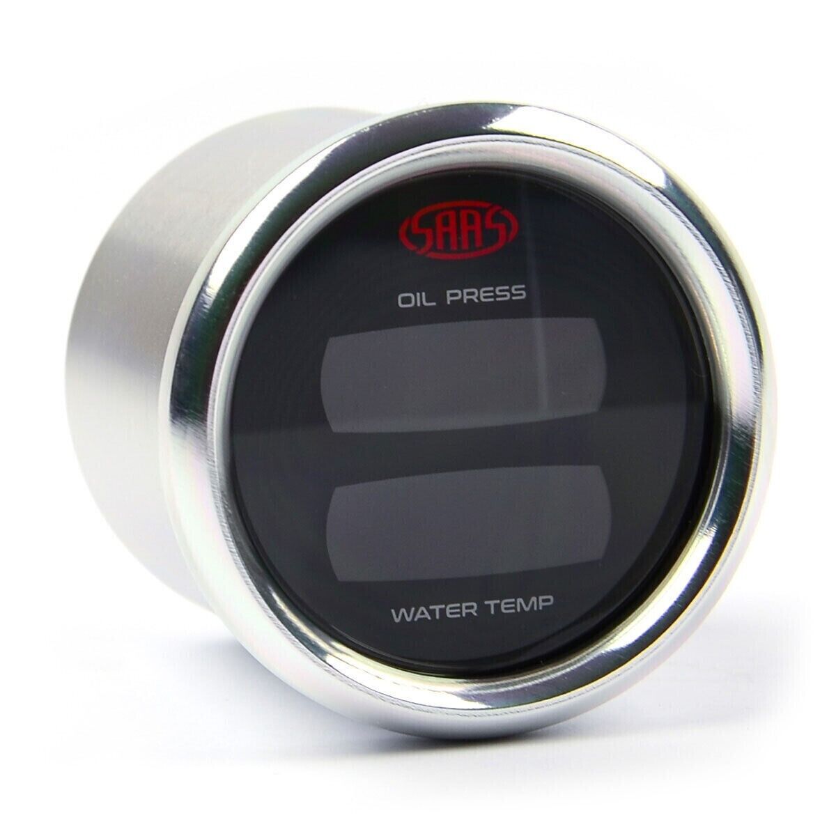SAAS Trax Digital Dual Twin Reading Gauge Oil Pressure 0-140 PSI Water Temp >120