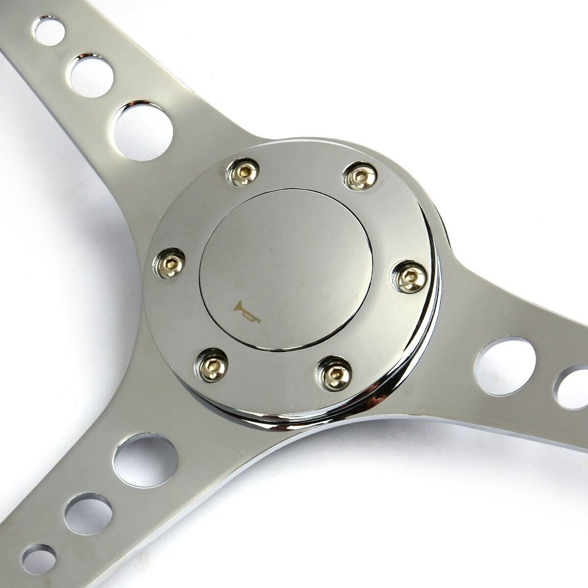 SAAS Steering Wheel Wood 350mm ADR Logano Chrome Spoke & Button