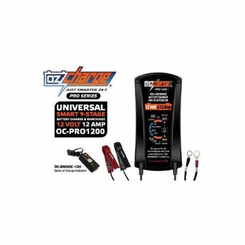 OzCharge Oc-Pro1200 Pro Series 12V 12Amp 9-Stage Battery Charger for Recondition