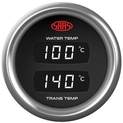 SAAS Trax Digital Dual Twin Reading Transmission Temp 60°-200° Water Temp >120